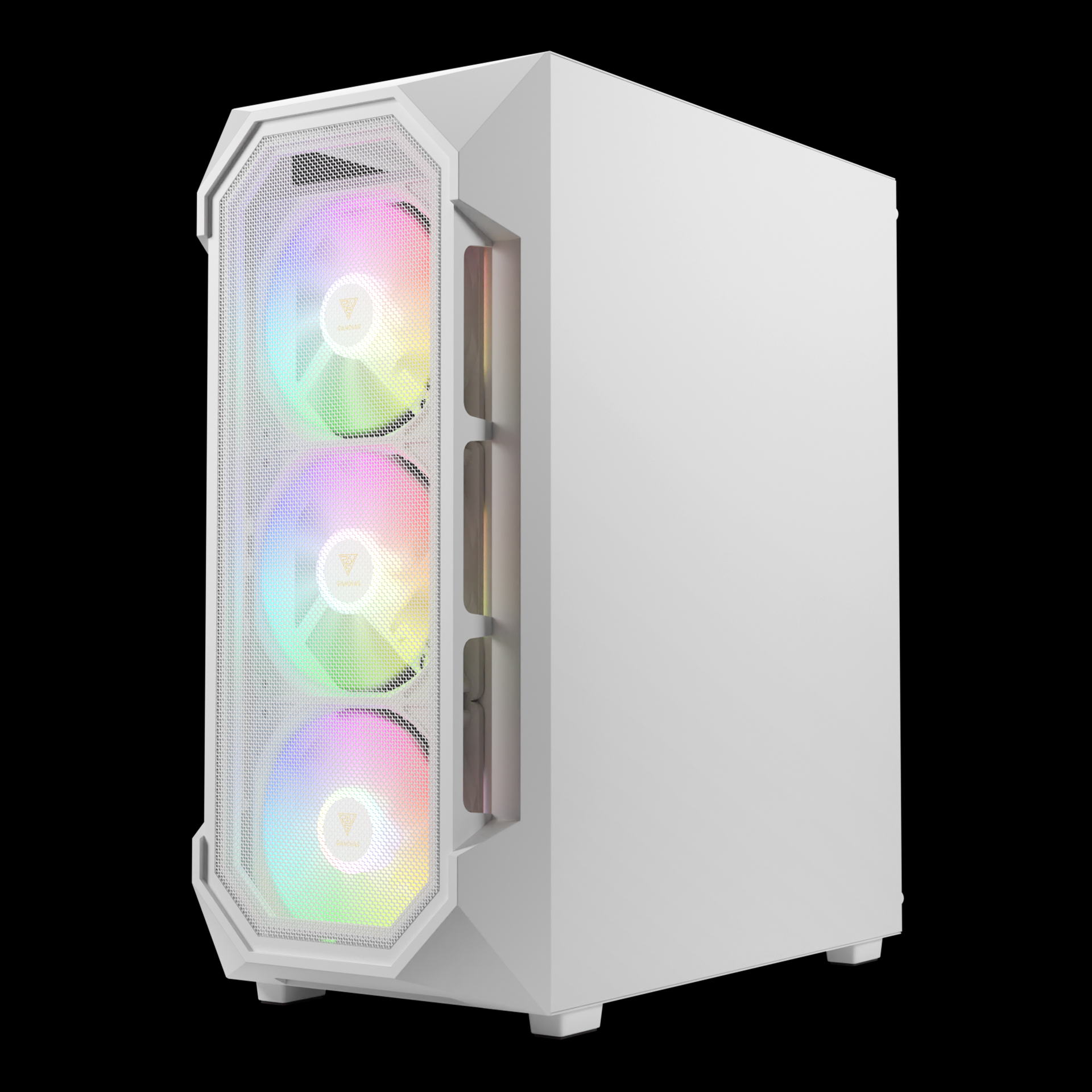 GAMDIAS AURA GC1 ELITE ARGB Mid Tower Gaming Case - White GAMDIAS AURA GC1 ELITE ARGB Mid Tower Gaming Case - White